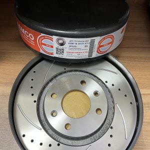 دیسک چرخ جلو سمند ملی و زانتیا سوراخ دار و شیار برند ASMCO